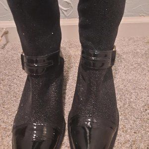 Knee high black boots